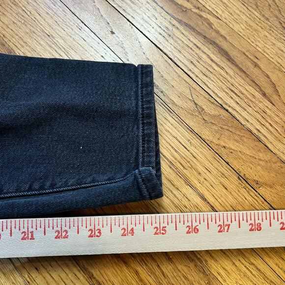 Levis Jeans Womens 30 Black Silvertab Mom High Rise Denim Stretch - Picture 10 of 11